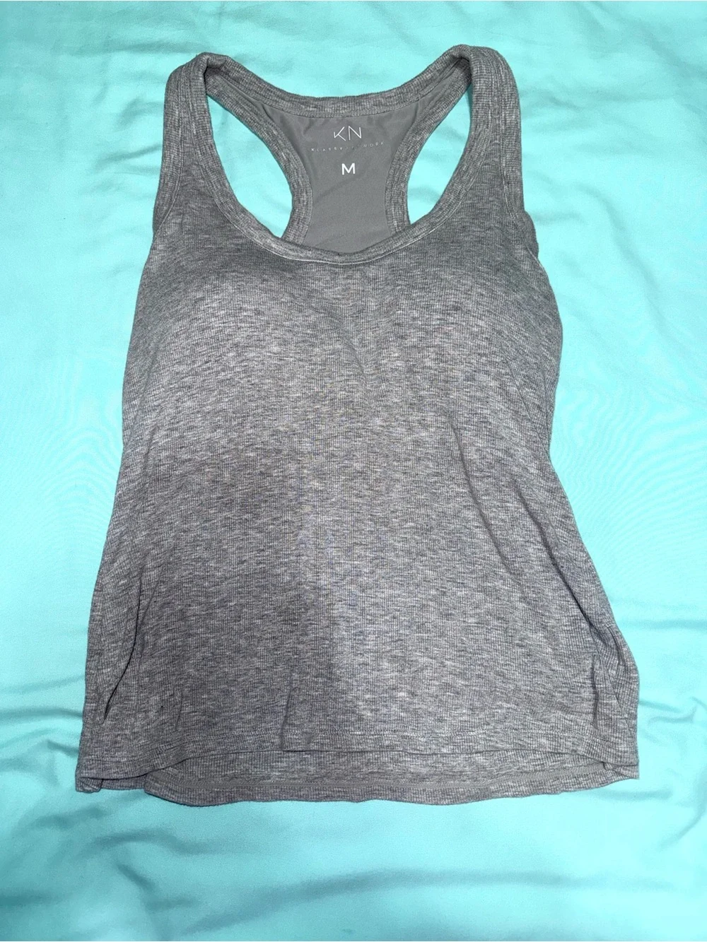 Klassy Network Gray Racerback Tank Top - built in bra - super soft!!